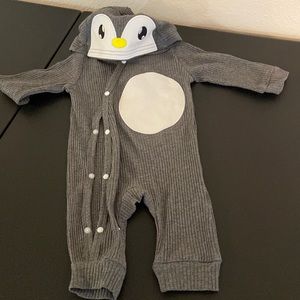 SHEIN penguin 3/6 month onsie